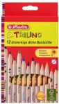 Pastelky Herlitz trojhranné silné 12ks silné TRILINO