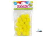 Dekorace bambulky 18ks/25mm žluté