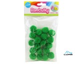 Dekorace bambulky 18ks/25mm zelené