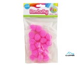 Dekorace bambulky 18ks/25mm růžové