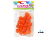 Dekorace bambulky 18ks/25mm oranžové