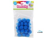 Dekorace bambulky 18ks/25mm modré