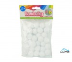 Dekorace bambulky 30ks/20mm bílé