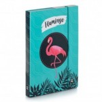 Desky škol.A4 box Flamingo