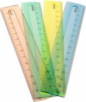 Pravítko 15cm transparentní barevné mix