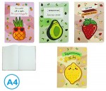 Záznamová kniha A4 80ls linka Fruity