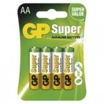 Baterie GP SUPER ALKALINE LR6 AA 4 ks, blistr