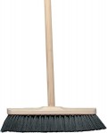 Smeták dřevěný ČERNÝ s tyčí, 30cm 31