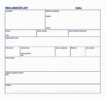 T-reklamační list 2/3 A4 100ls modrý MSK