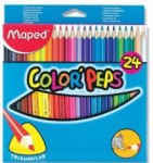 Pastelky Maped trojhr.24ks ColorPeps