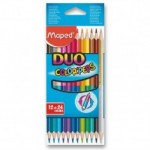 Pastelky Maped trojhr./12ks/24ks Duo Color Peps