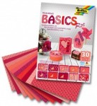 Papír VV motiv A4/blok/30ks/80g-270g/Basics červený