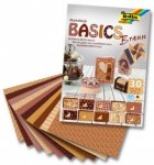 Papír VV motiv A4/blok/30ks/80g-270g/Basics hnědý