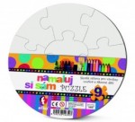 Puzzle kruh-namaluj si sám-9 dílků