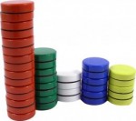 Magnet kulatý barevný bílý 20mm/10ks