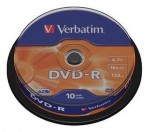PC-DVD-R Verbatim 4,7GB 10ks/balení