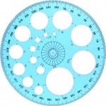 Šablona kružnicová 1 až 15mm s úhloměrem 360st