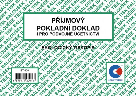 T-příj.pokl.dokl.A6 i pro podvojné úč. nepropisovací 50ls