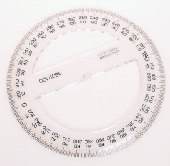 Úhloměr 360/100 transparentní K-I-N