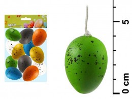 Velikonoce - Vejce 12ks 4cm mix kropenatá hnědá,modrá,oranž,žlut