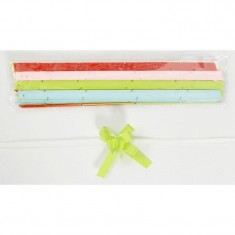 Stuha shrnovací hladká mix barev 1cm/20cm
