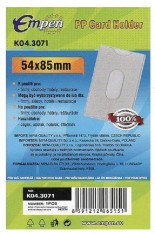 Pouzdro na jmenovky/kreditky 54x85 čiré/plast