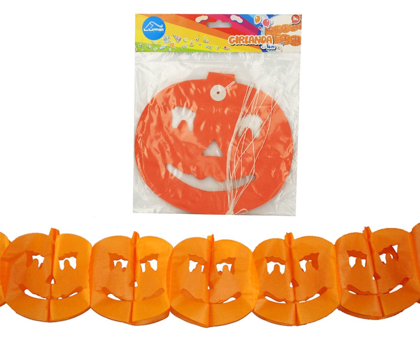 Papírová girlanda - 4 m dýně