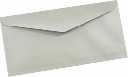 Obálka DL barevná metal 120g bílá