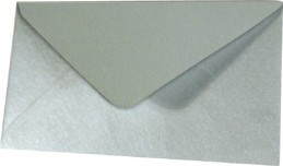Obálka DL barevná metal 120g stříbrná