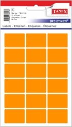 Etikety v sáčku 22x32/90ks neon oranžové