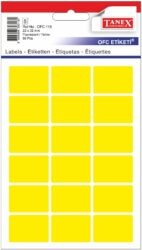 Etikety v sáčku 22x32/90ks neon žluté