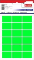 Etikety v sáčku 22x32/90ks neon zelené