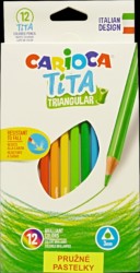 Pastelky Carioca trojhranné 12ks pružné