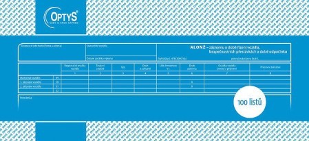 T-Alonž-záznamu o době řízení voz., bezp.přest. a době odpočinku