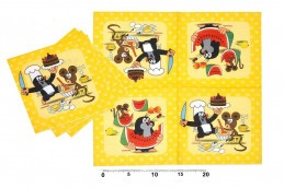Ubrousky Krtek 12ks/33 x 33cm/3-vrstvé