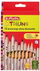 Pastelky Herlitz trojhranné silné 12ks silné TRILINO