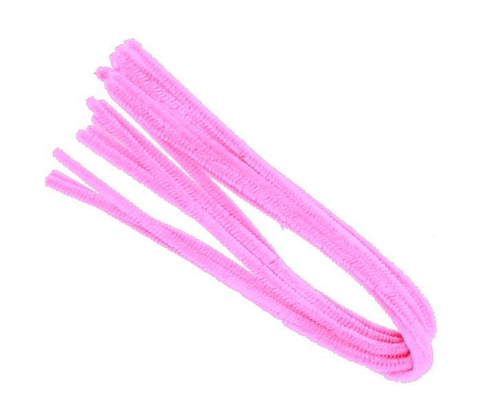 Drát plyšový 50cm/10ks růžový  8mm