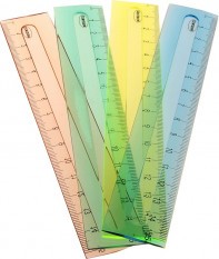 Pravítko 15cm transparentní barevné mix