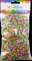 Dekorace kuličky polystyren barevný mix 2-4mm 8g