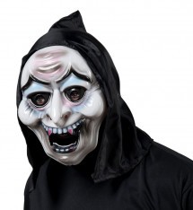 Karneval - Halloween maska PVC s kapucí