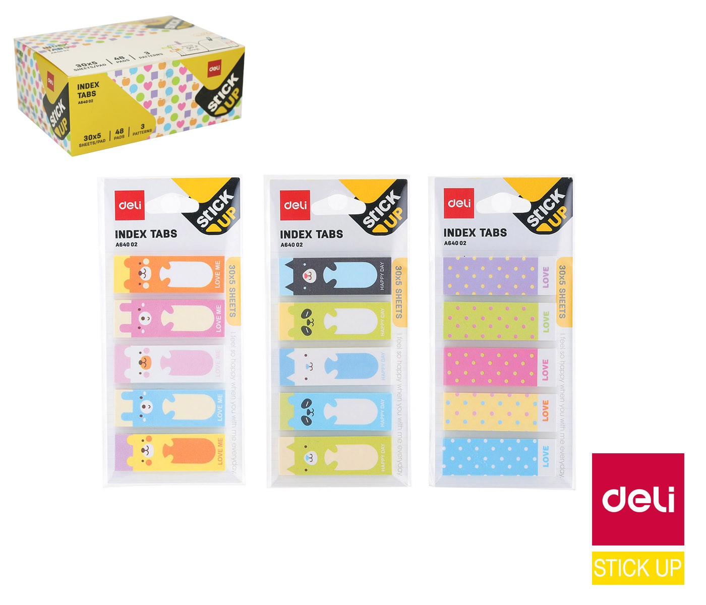 Lepicí bloček - záložky 5x30ls mini set