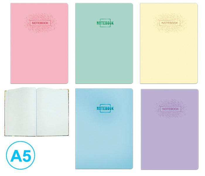 Záznamová kniha A5 96ls linka Pastel