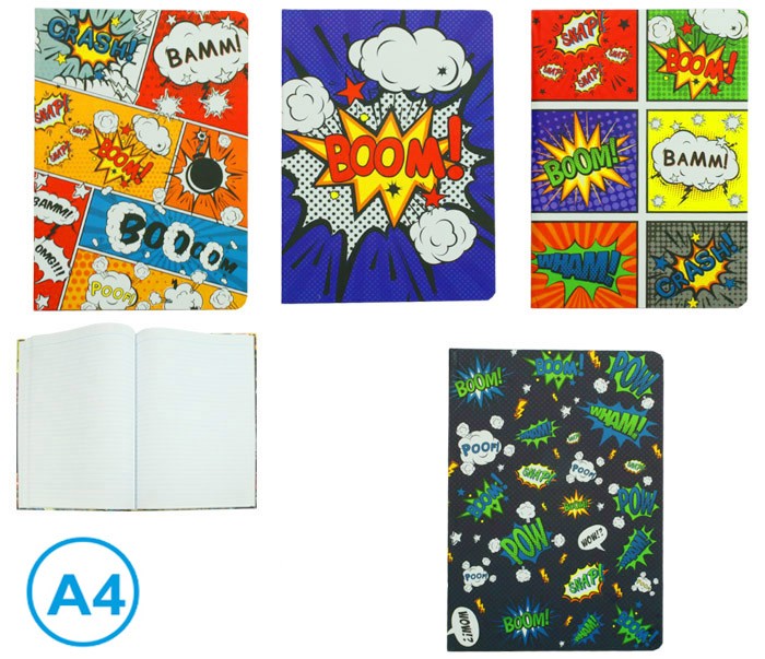 Záznamová kniha A4 80ls linka Comic