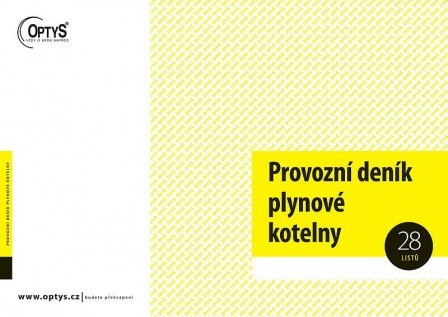 T-Provozní deník plynové kotelny A4 28ls Optys