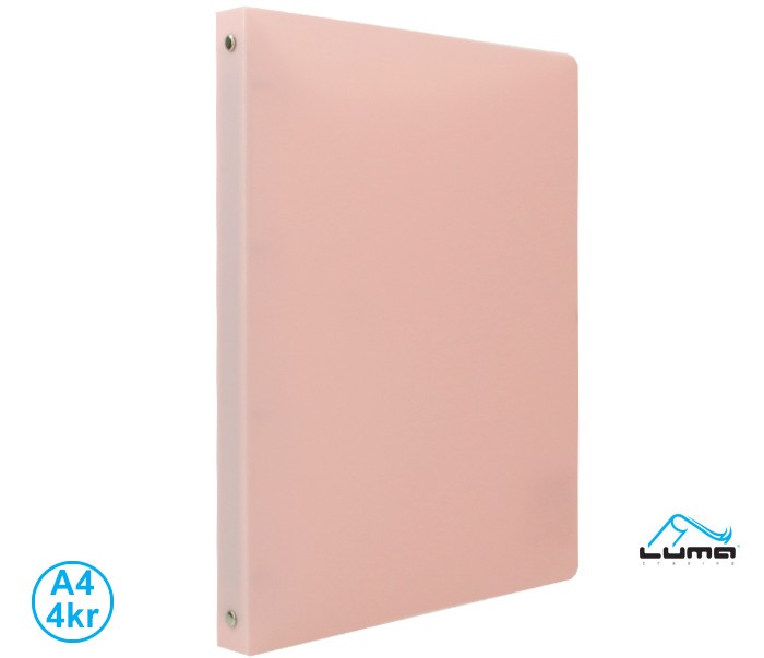 Pořadač A4 4kr.25mm lamino LUMA pastel růžový