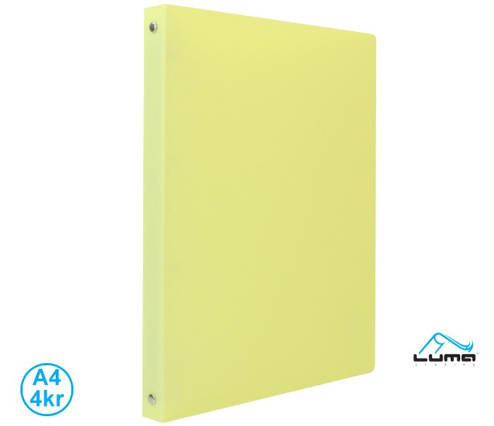 Pořadač A4 4kr.25mm lamino LUMA pastel žlutý