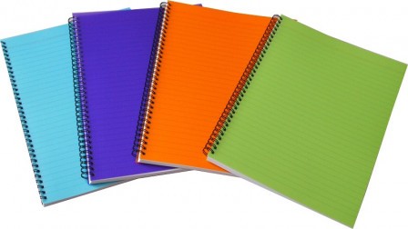Blok A4 linka 80ls spirála z boku Notes (obálka průhledná)
