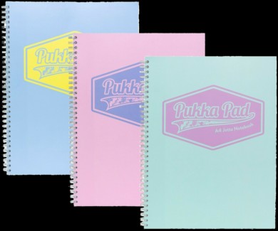 Blok A4 linka 200ls spirála z boku Pukka pastel