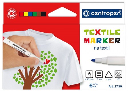 Popisovač 2739 TEXTIL černý