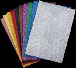 Pěnová guma 2mm glitr mix barev - samolepicí